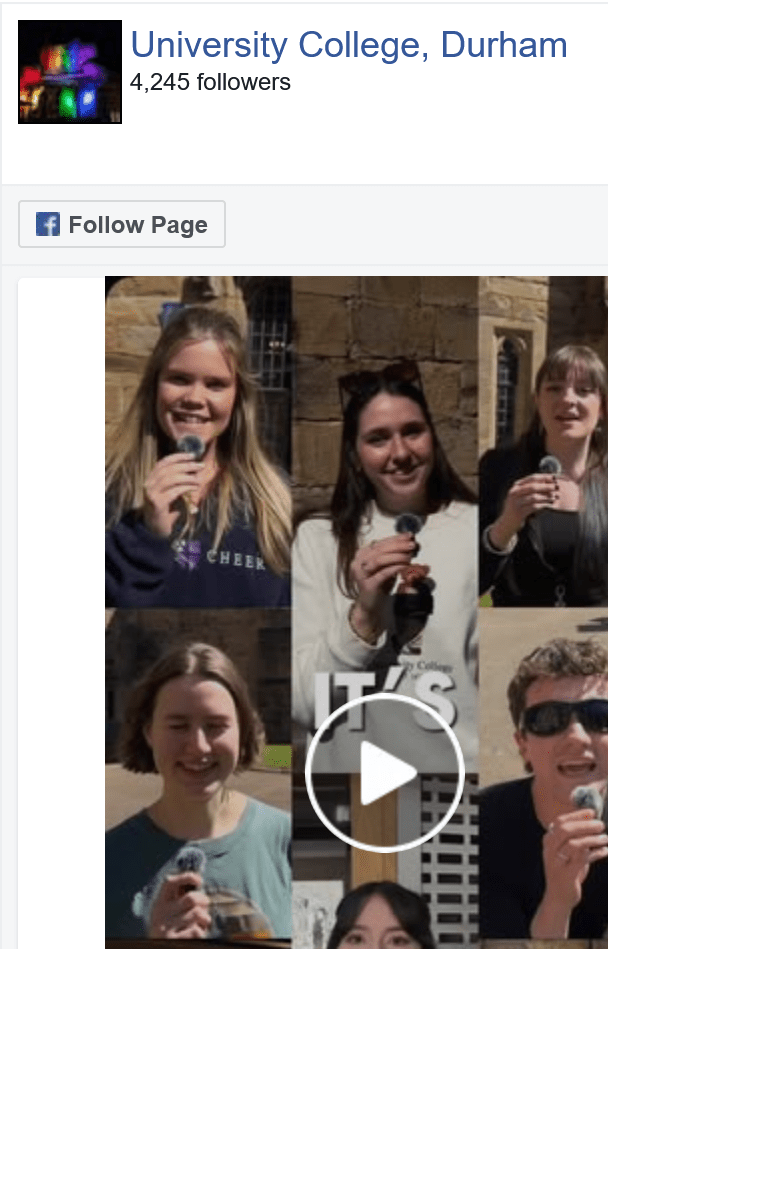 University College Durham Facebook